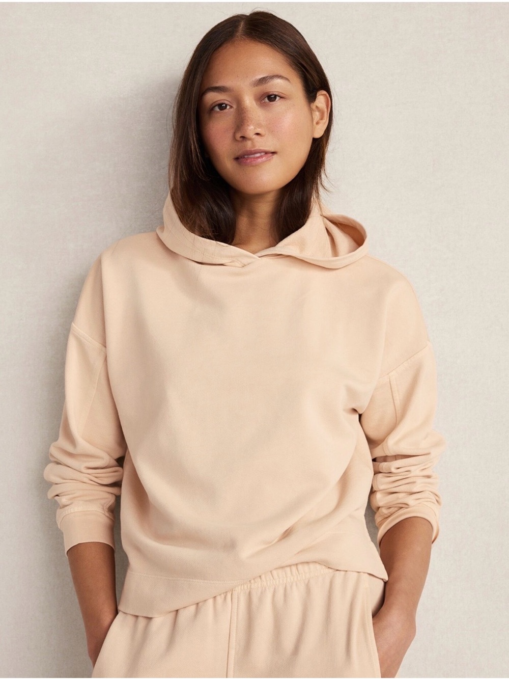 Haven Well Within Organic Cotton Terry Hoodie in Light Peach — NWT